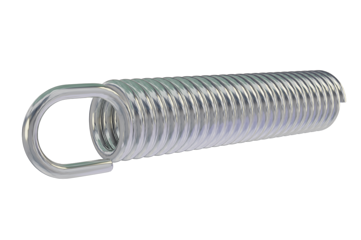 Zug-Feder 2,5mm Haken Öse 27,5x193mm 15,7kg Spiral Edel-stahl rostfrei Metall 